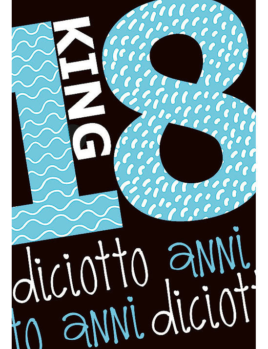 Biglietto 18 Anni Metal C/glitter