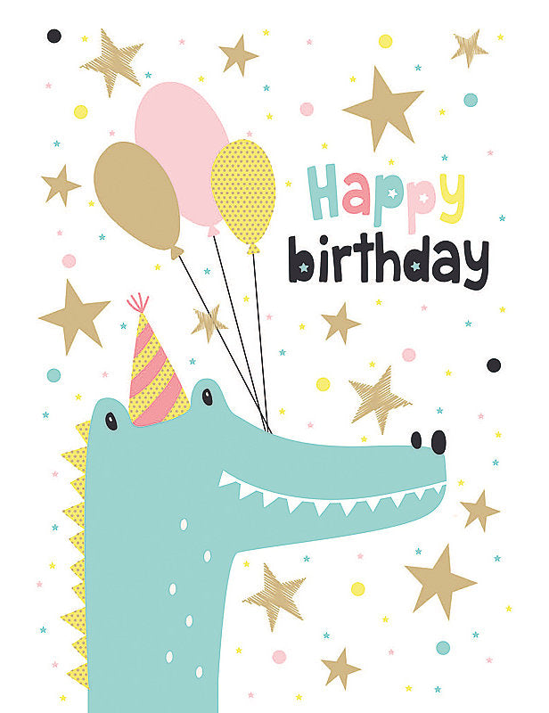 Biglietto Compleanno Animaletti C/foil