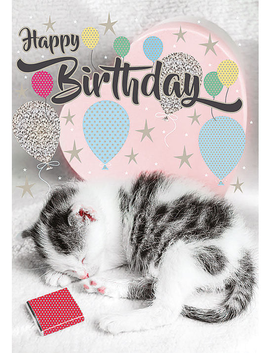 Biglietto Buon Compleanno Animals C/foil