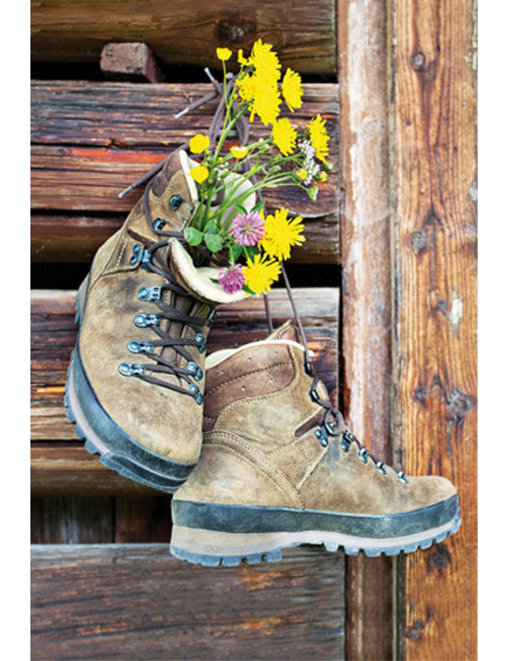 DK Blanco Foto Wanderschuhe mit Blumen