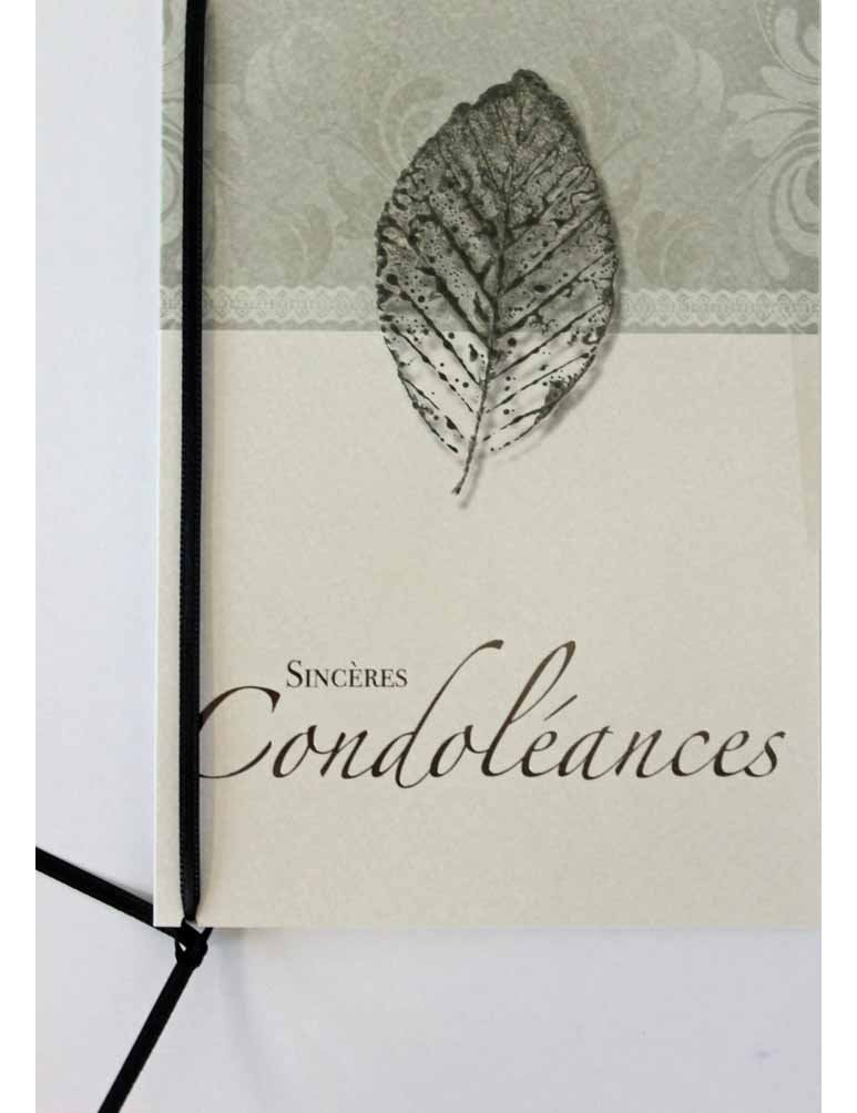 Doppelkarte. Sincères Condoléances