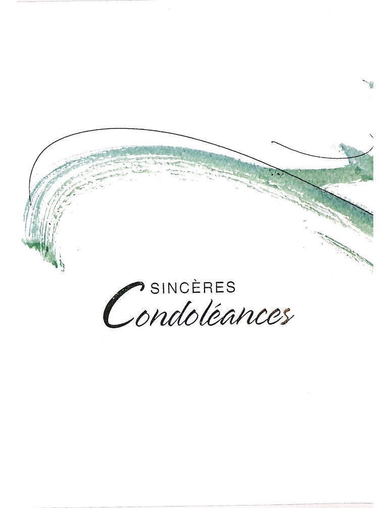 Doppelkarte. Sincères Condoléances