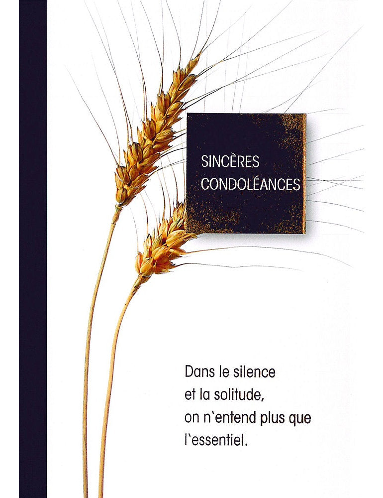 Doppelkarte. Sincères Condoléances