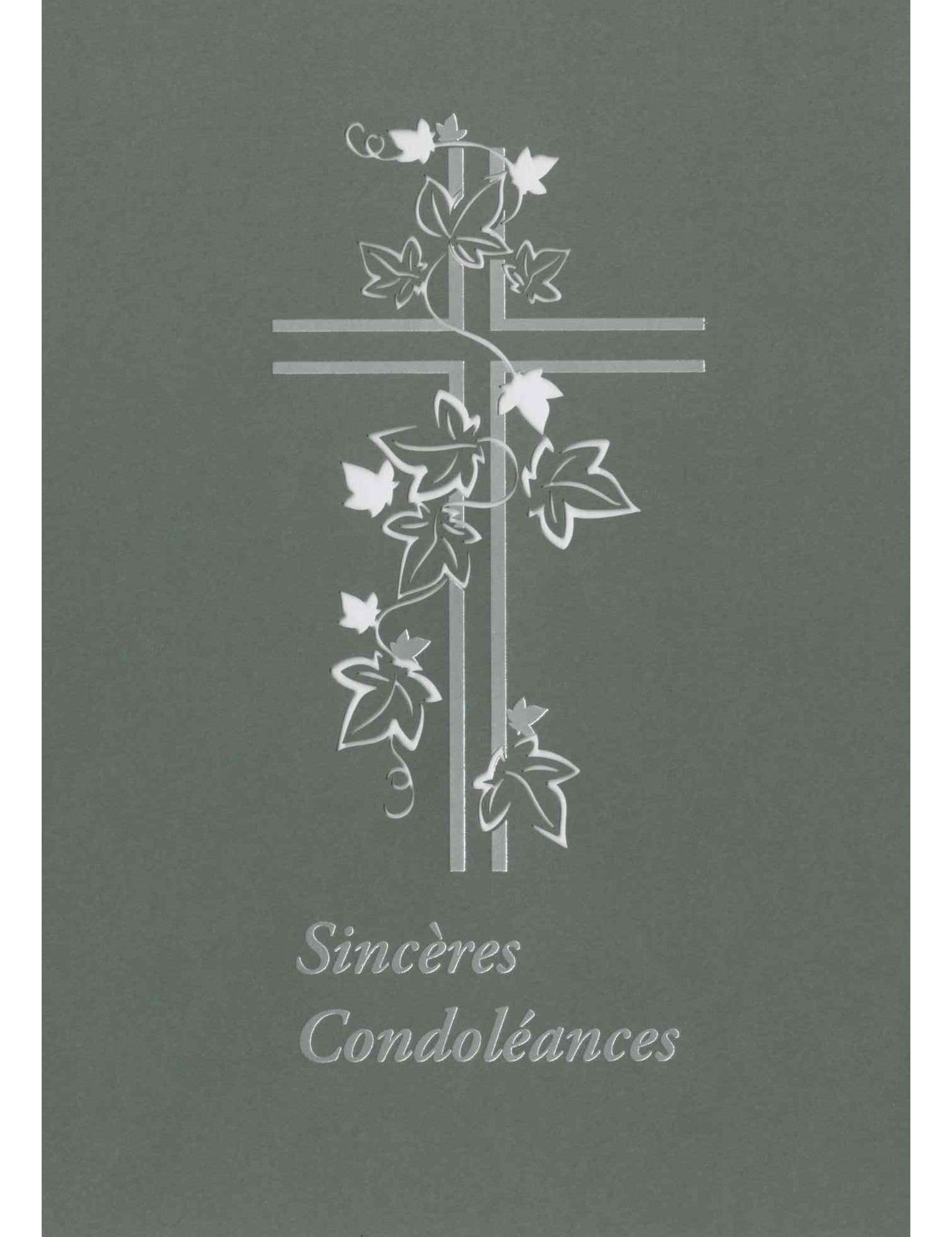 Doppelkarte. Sincères Condoléances