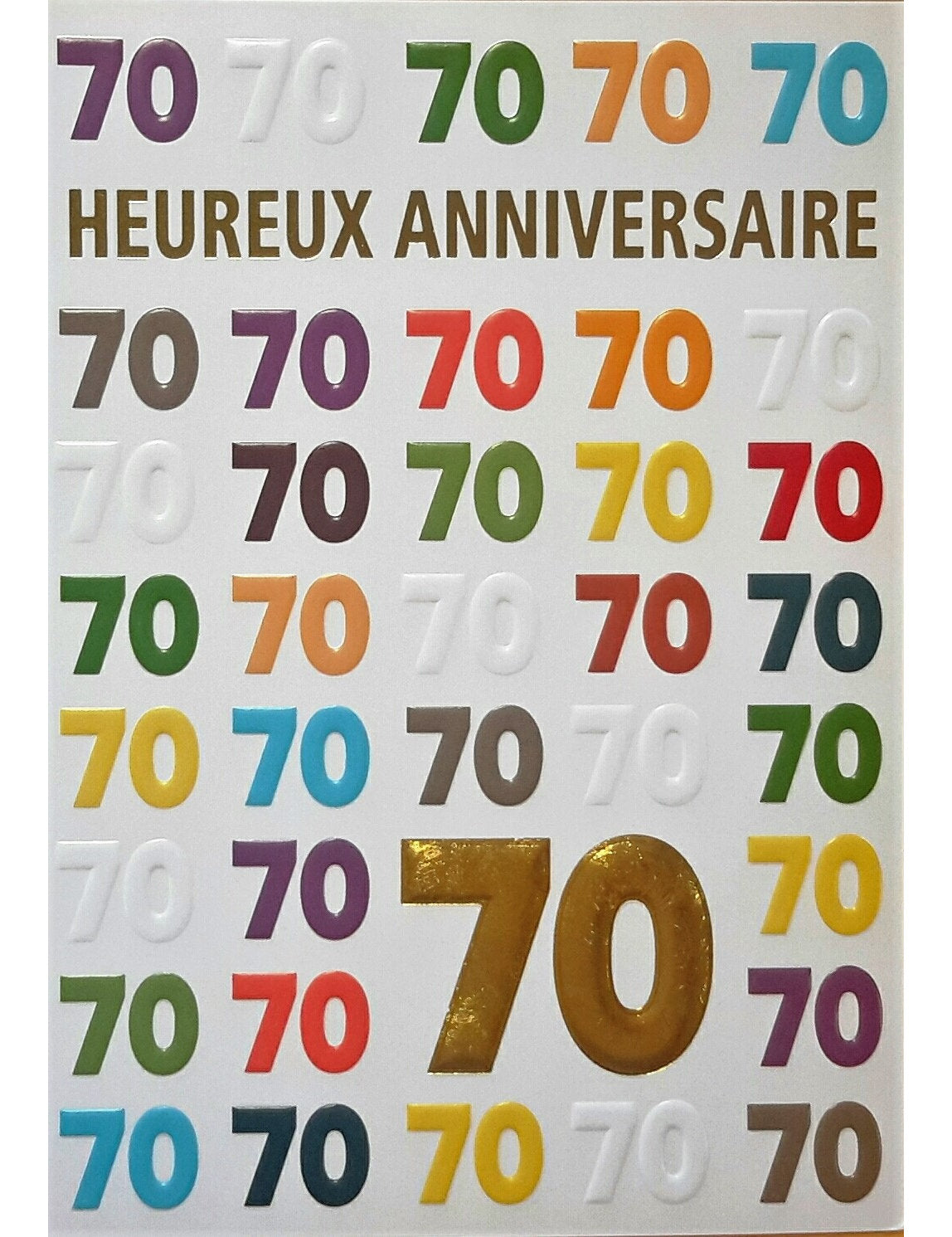 Doppelkarte / Heureux 70 Anniversaire