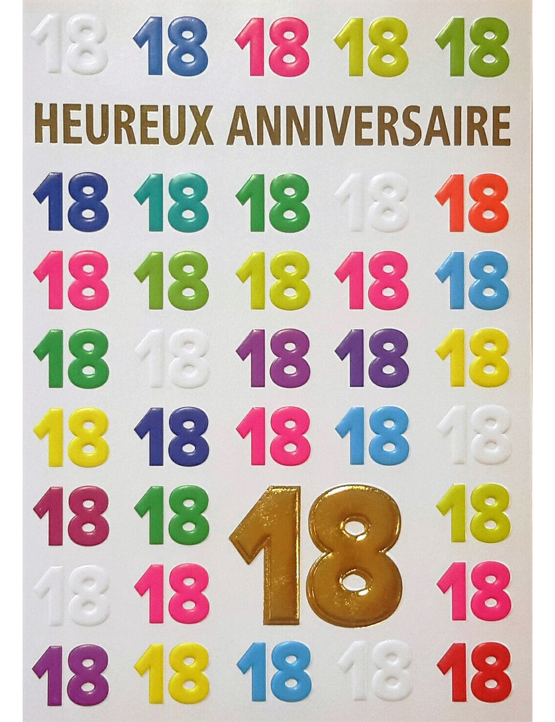 Doppelkarte / Heureux 18. Anniversaire