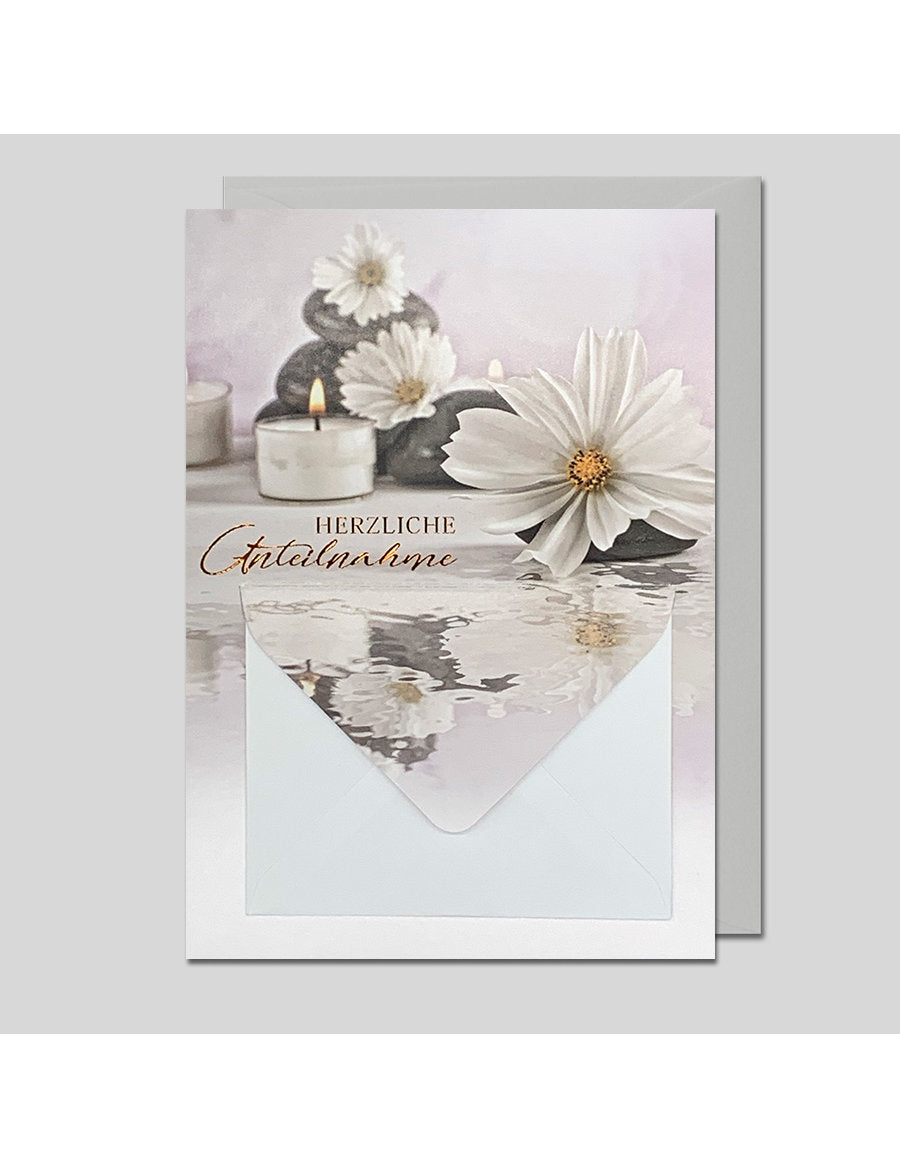 Doppelkarte. Trauer m. Geldkuvert