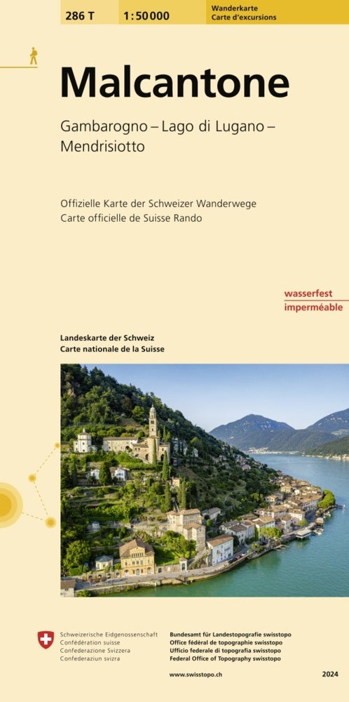 286T Malcantone Wanderkarte (Bundesamt Für Landestopografie Swisstopo)
