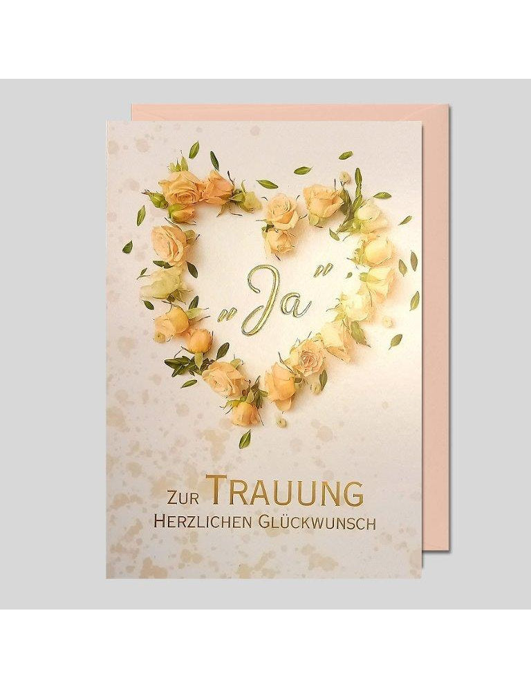 Doppelkarte. Zur Trauung