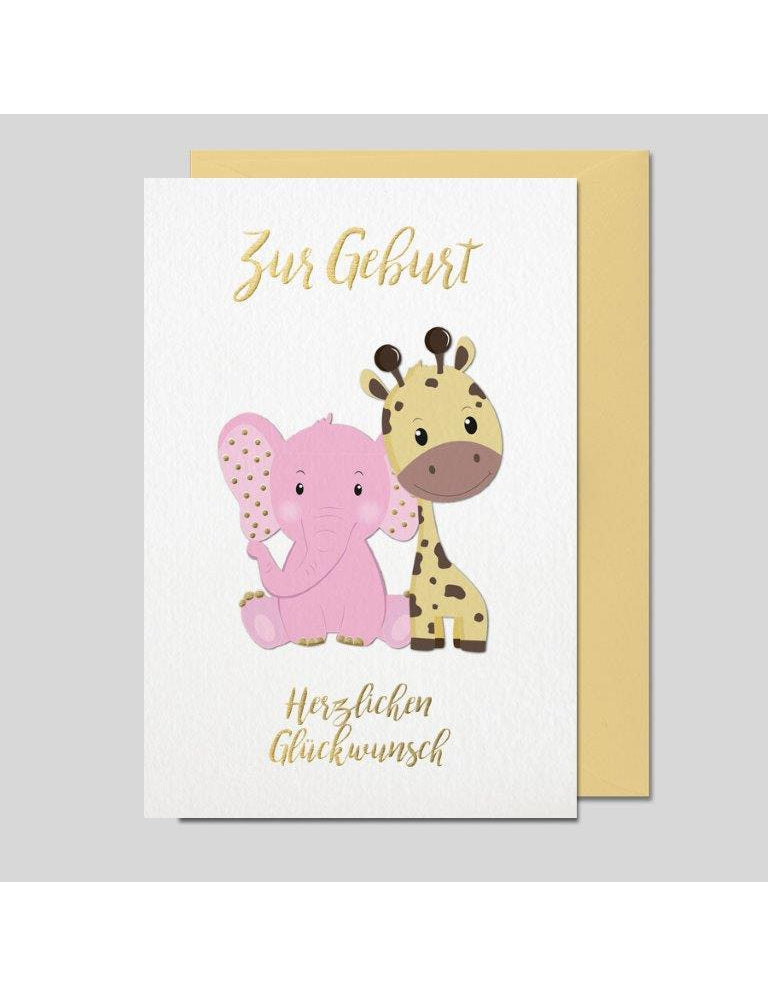 Doppelkarte. Baby Impressione