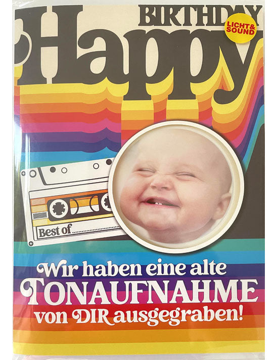 Soundkarte Happy Birthday Tonaufnahme