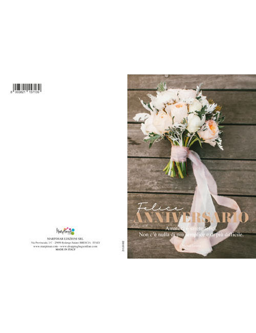 BIGLIETTO ANNIVERSARIO C/GLITTER