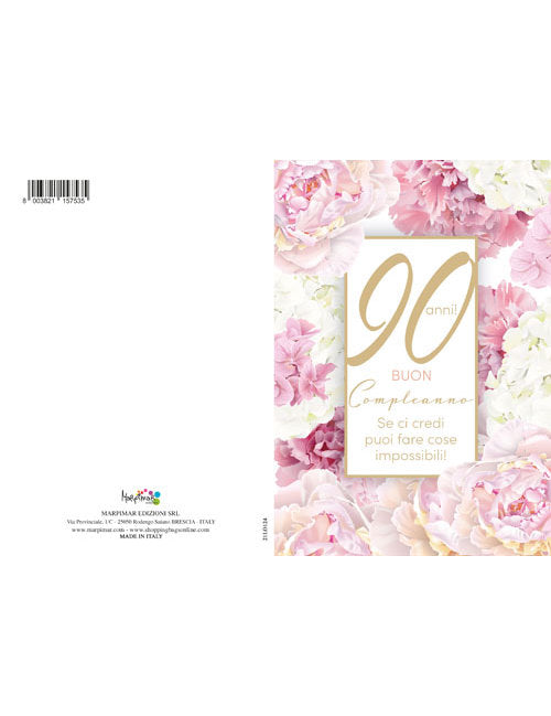 BIGLIETTO 90 ANNI C/FOIL