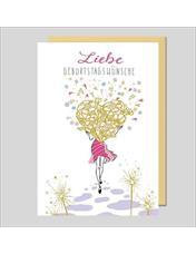 Doppelkarte. Avantgarde - Liebe Geburtstagswünsche