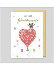 Doppelkarte. Avantgarde - Geburtstagsgrüsse