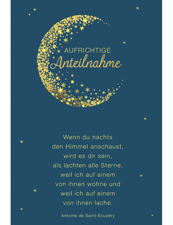 Doppelkarte. Plastikfrei. Aufrichtige Anteilnahme