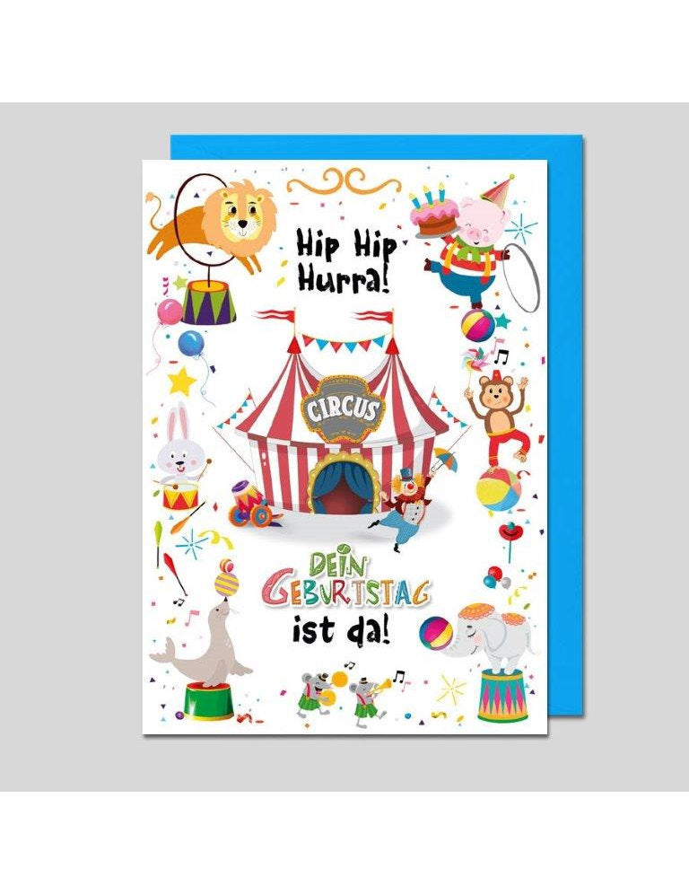 Doppelkarte. Kindergeburtstag Circus