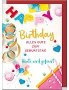 Doppelkarte. Happy Birthday