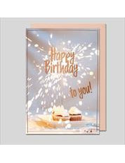 Doppelkarte. Happy Birthday to you!