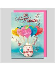 Doppelkarte. Zum Geburtstag