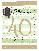 Doppelkarte. Biglietto 40 anni c/foil