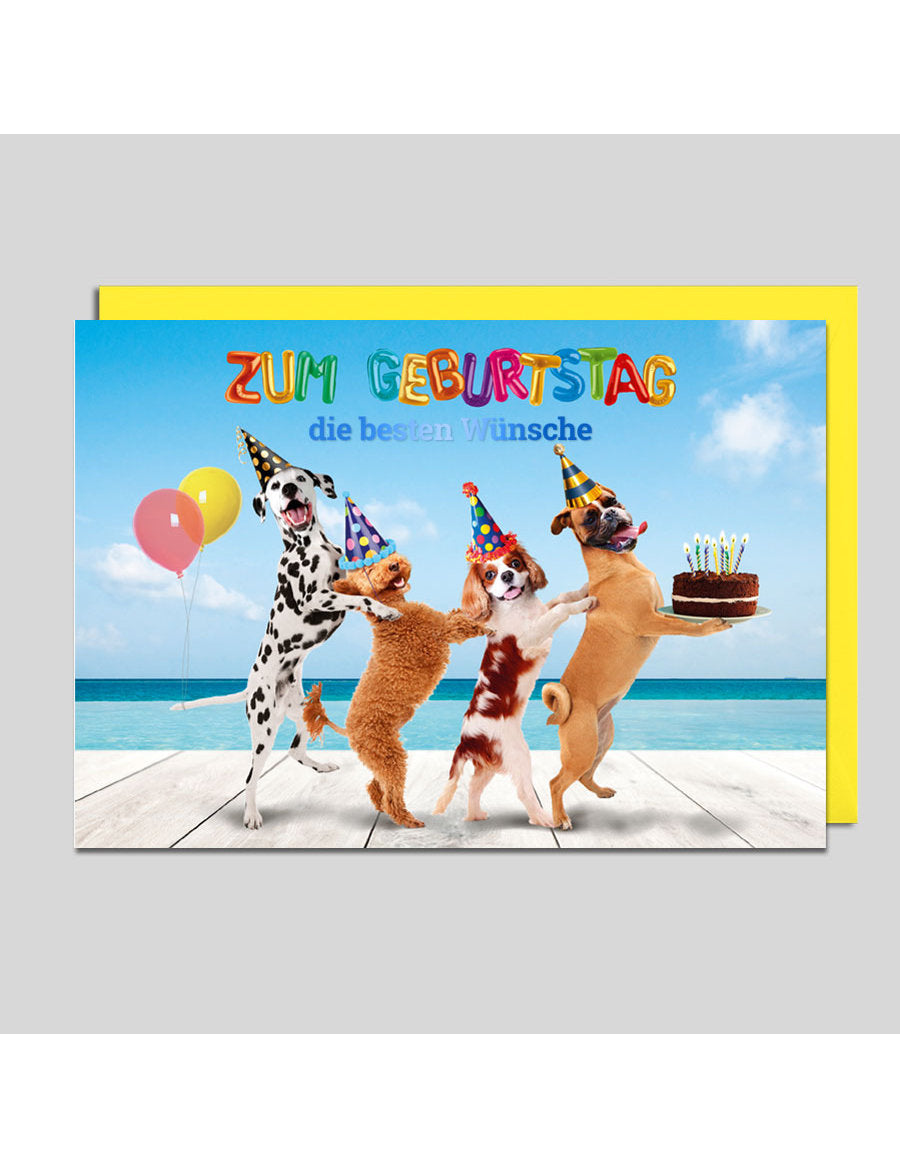 Doppelkarte. Zum Geburtstag die besten Wünsche