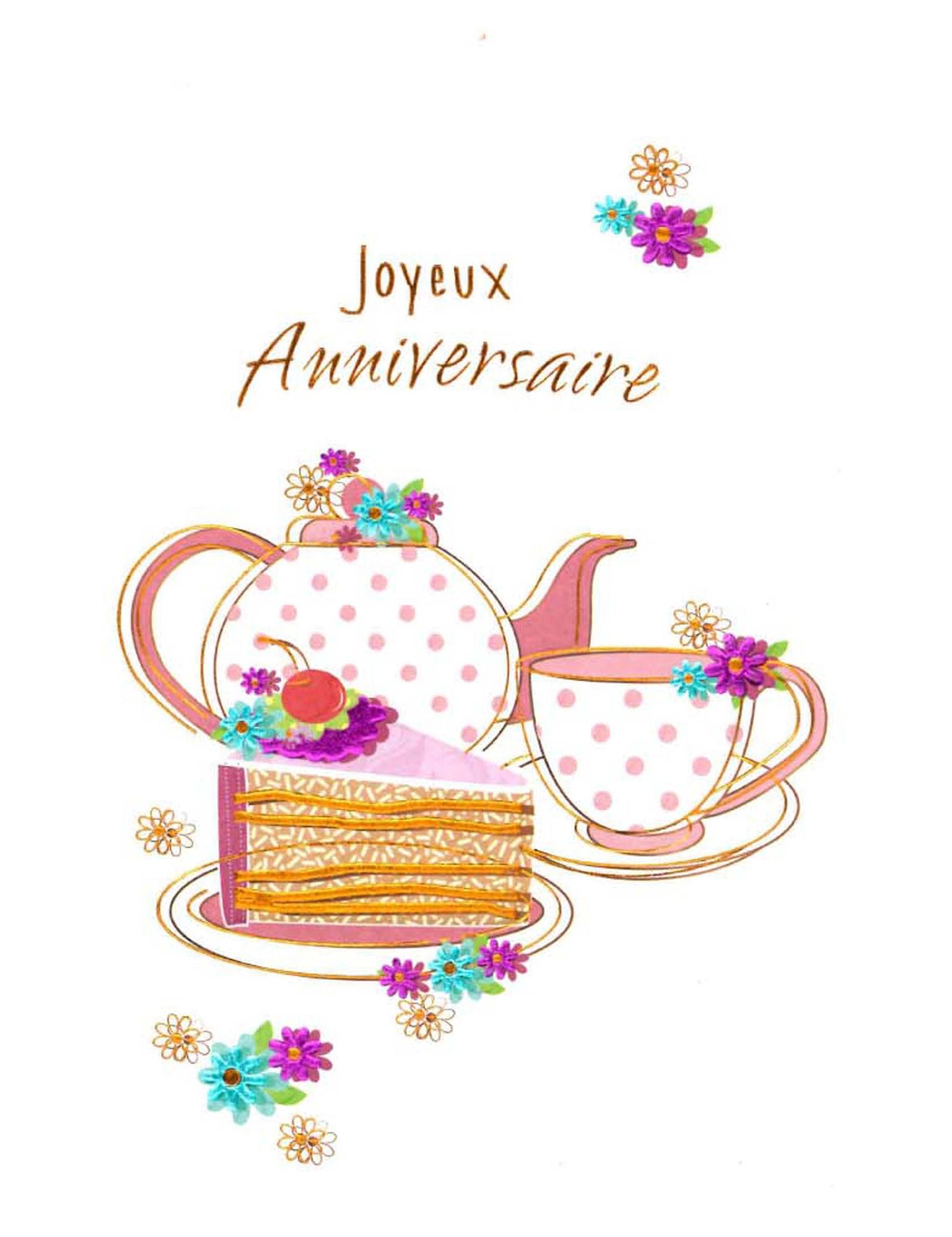 Doppelkarte. Gratulatione by Alessia - Heureux Anniversaire