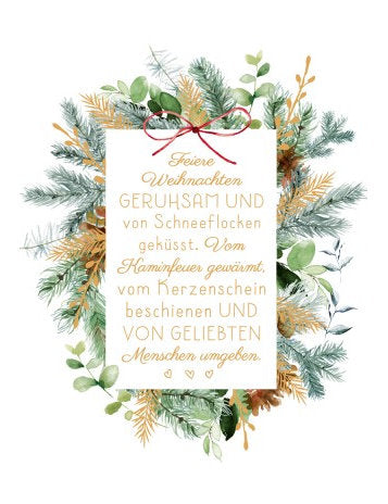 Doppelkarte. Green Karma X-MAS - Feiere Weihnachten