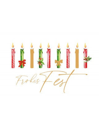 Doppelkarte. Green Karma X-MAS - Christbaumkerzen