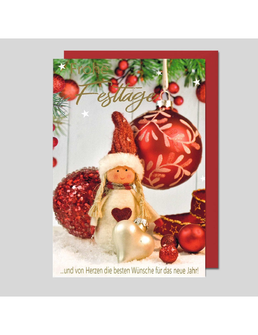 Doppelkarte. Frohe Festtage