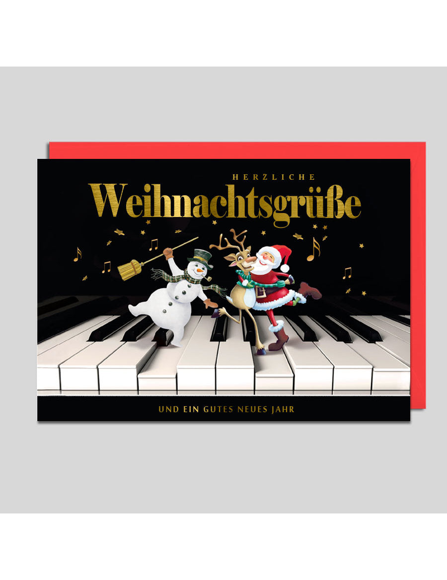 Doppelkarte. Herzliche Weihnachtsgrüße