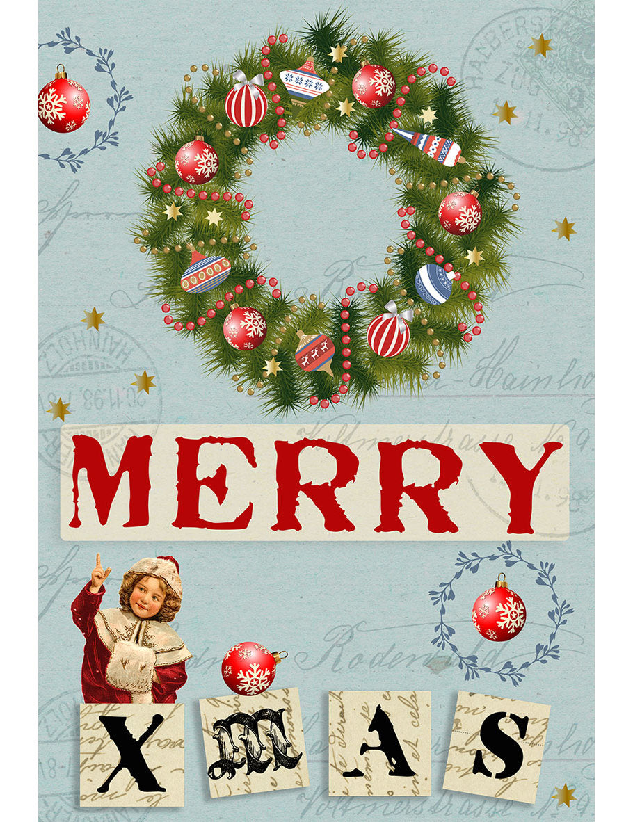 Doppelkarte. Merry Christmas