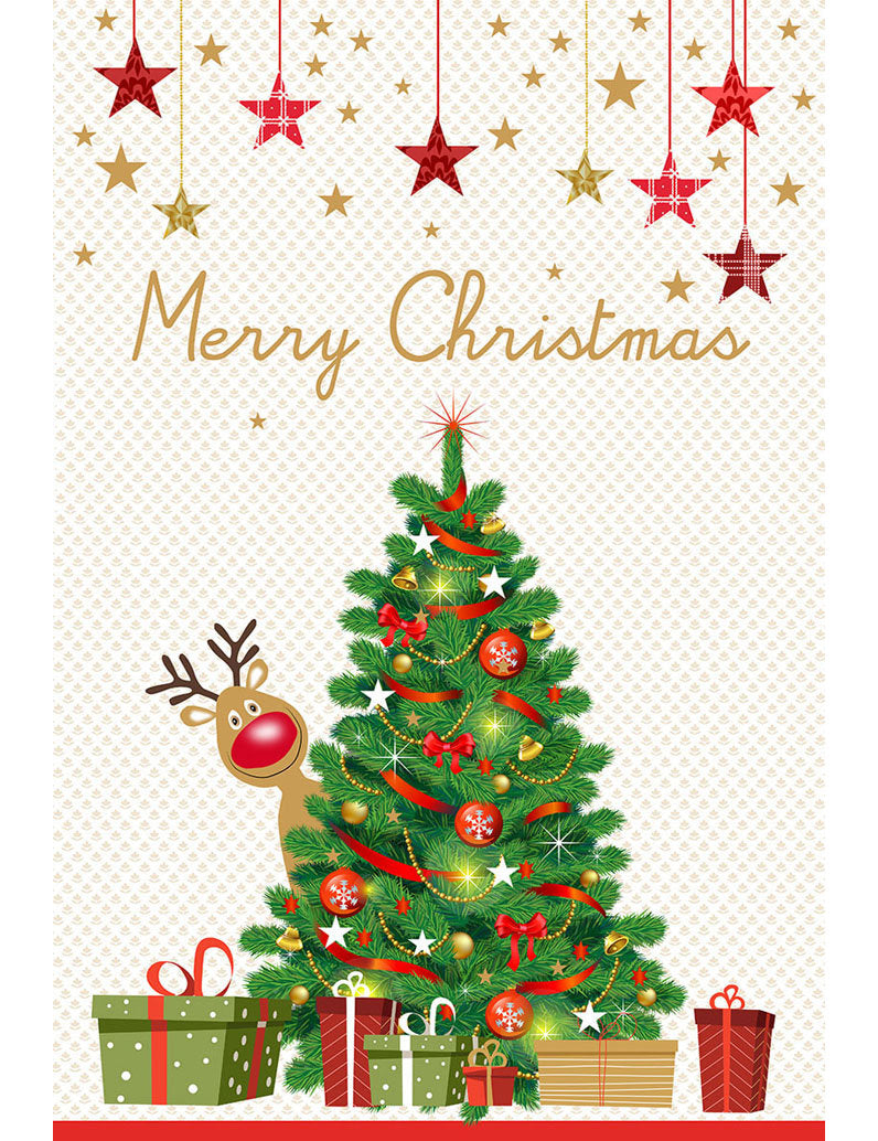 Doppelkarte. Merry Christmas