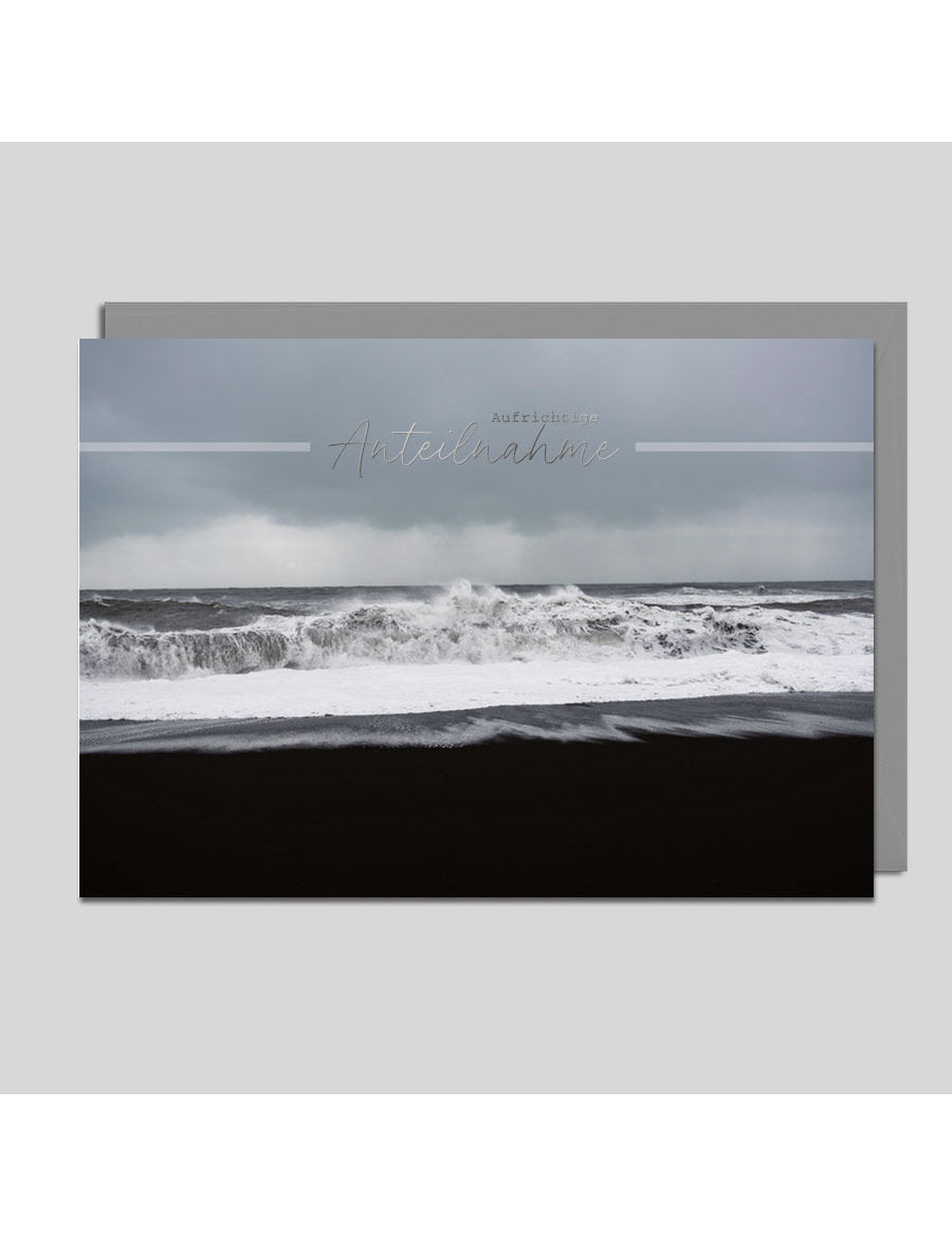 Doppelkarte. Aufrichtige Anteilnahme