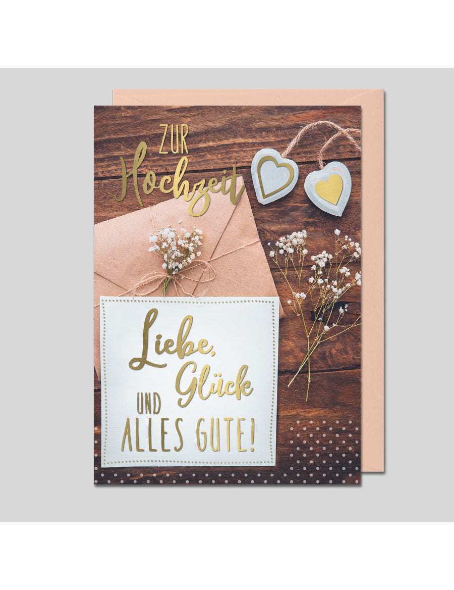 Doppelkarte. Hochzeitskarte