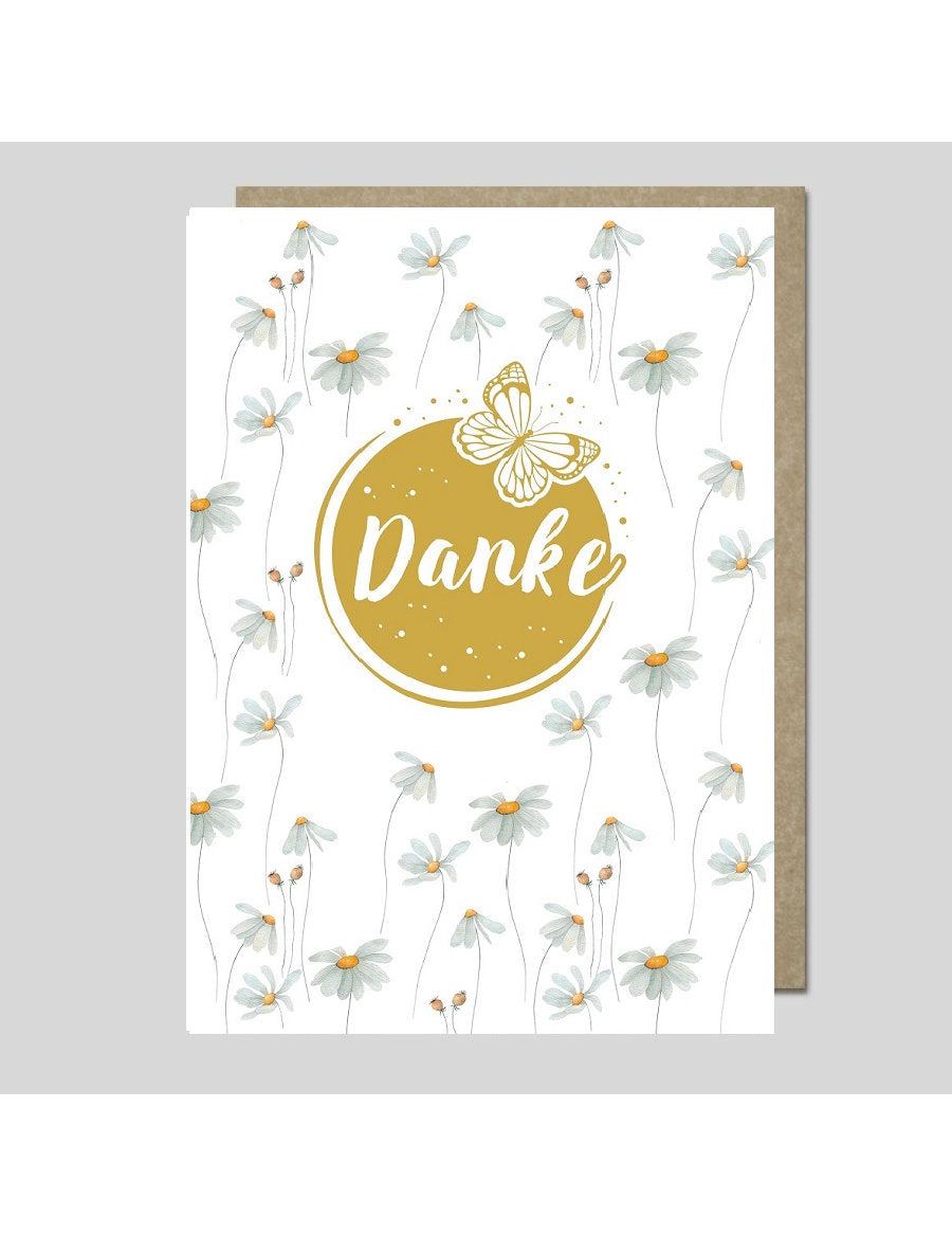 Doppelkarte. AQUARELLE / Danke