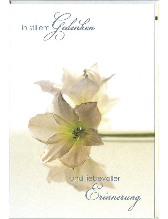 Doppelkarte / Trauer / hoch