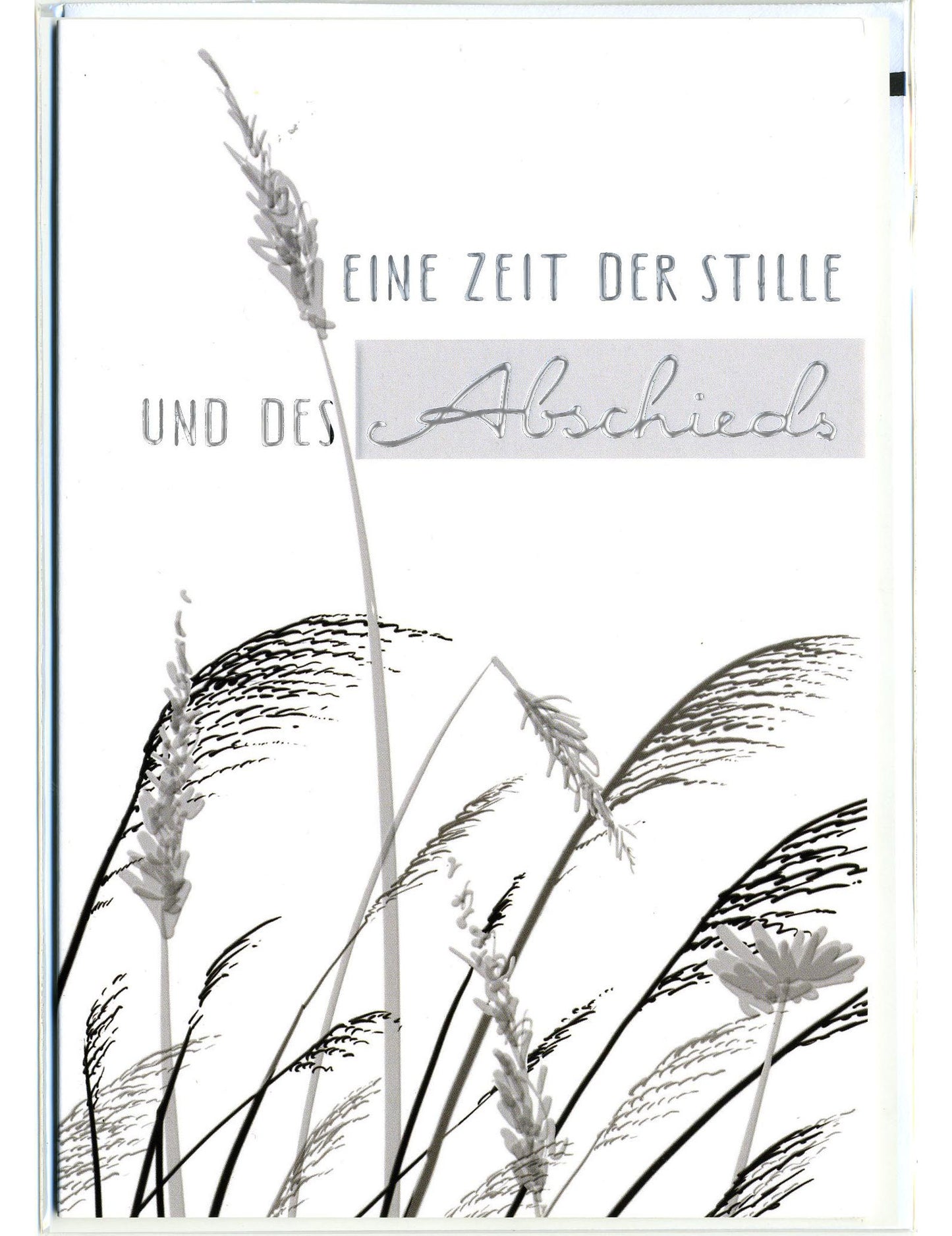 Doppelkarte / Trauer / hoch