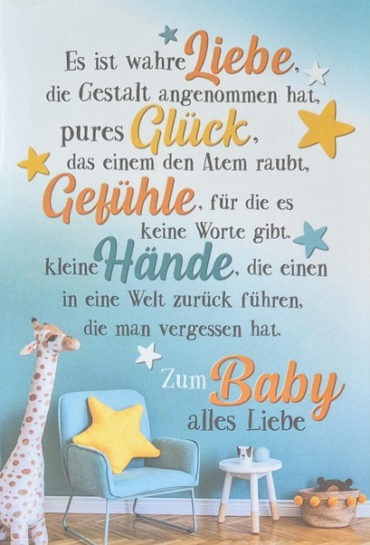 Zum Baby alles Liebe (B6)