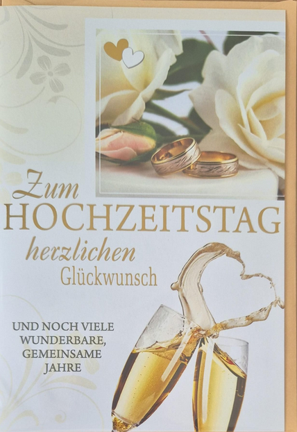 Zum Hochzeitstag herzlichen Glückwunsch (B6)