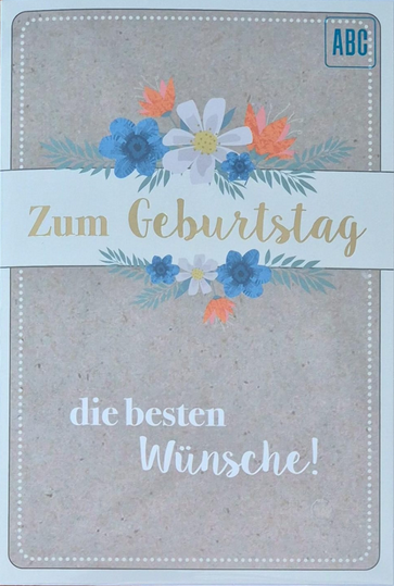 Zum Geburtstag die besten Wünsche (B6)