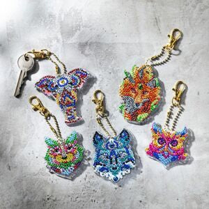 Bastelset Diamond Painting Anhänger "Fantasy" 5er-Set