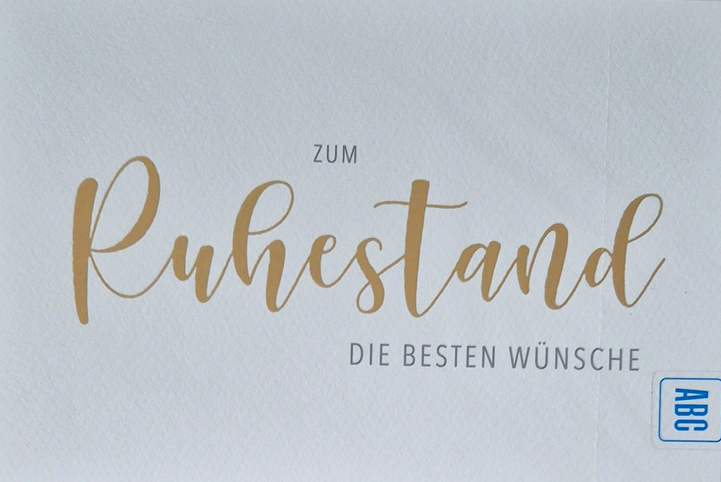 Zum Ruhestand die besten Wünsche (B6)