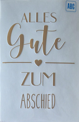 Alles Gute zum Abschied (B6)