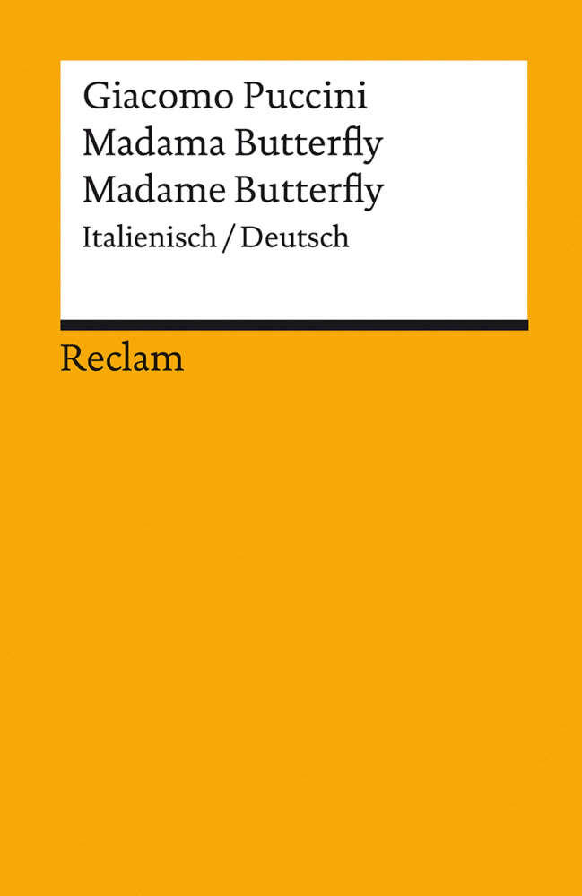 Madama Butterfly / Madame Butterfly. Italienisch/Deutsch (Giacomo Puccini)
