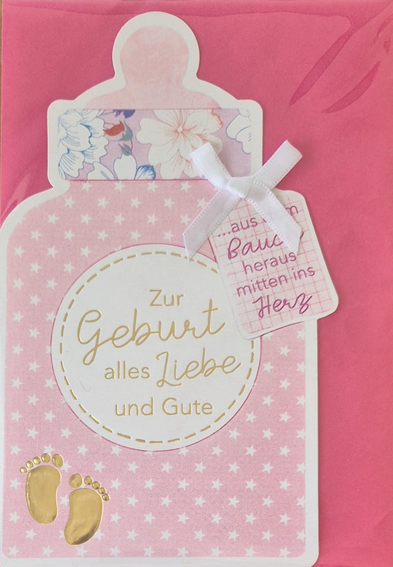 Zur Geburt alles Liebe und Gute (B6)