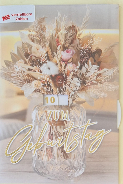 Zum Geburtstag (verstellbare Zahlen)