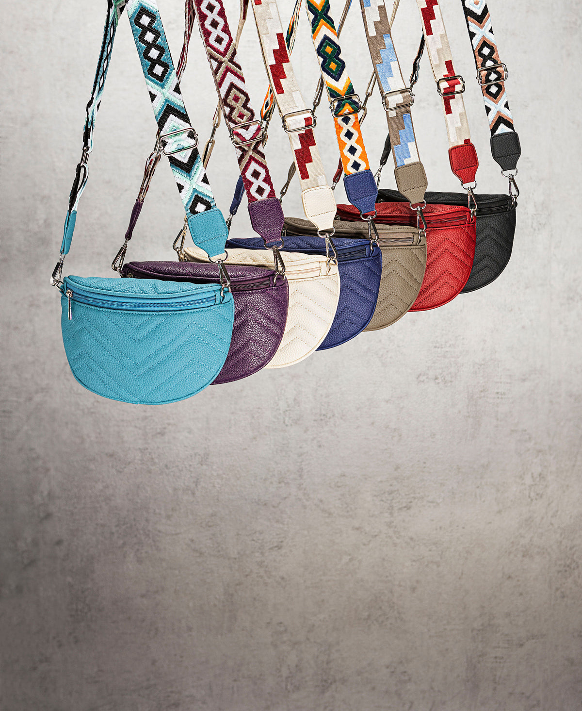 HJP Umhänge- & Bauchtasche "Couture" (Farbe: türkis)