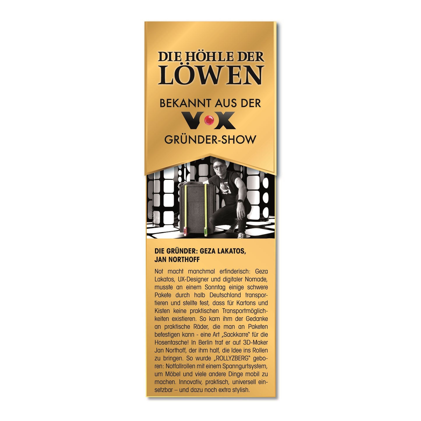 Rollyzberg Transportrollen 2er-Set (Farbe: rot) inkl. 2 Gurte