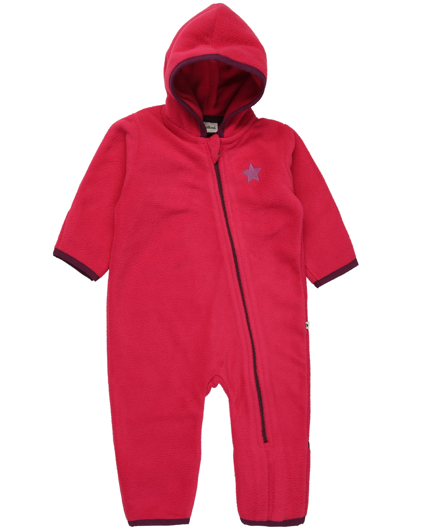 Fleece-Overall STERNCHEN Gr.92 mit Kapuze in pink